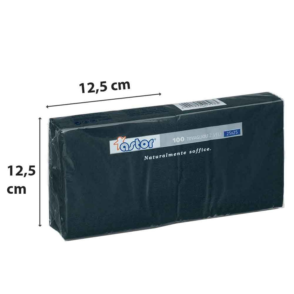 astor tovaglioli 25x25 2 veli 100pz nero ean 8000875016283