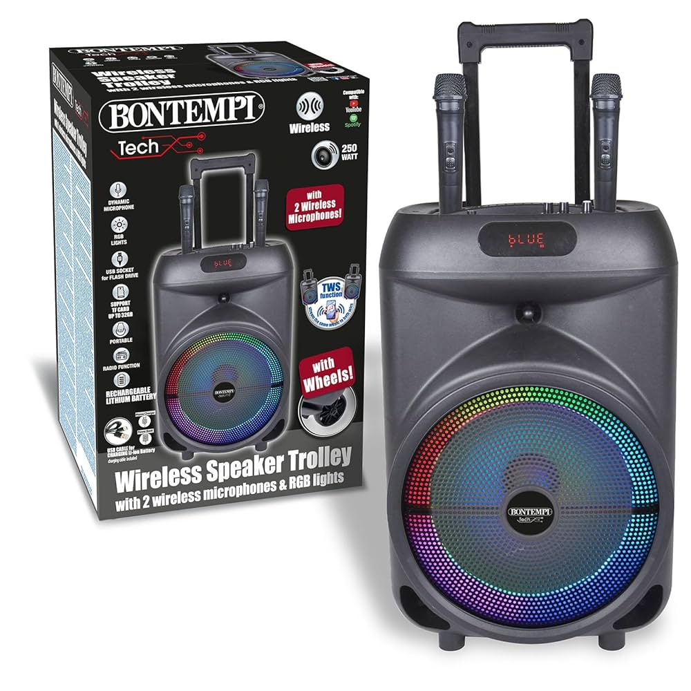 bontempi altoparlante karaoke mini trolley bontempi ean 0047663368542