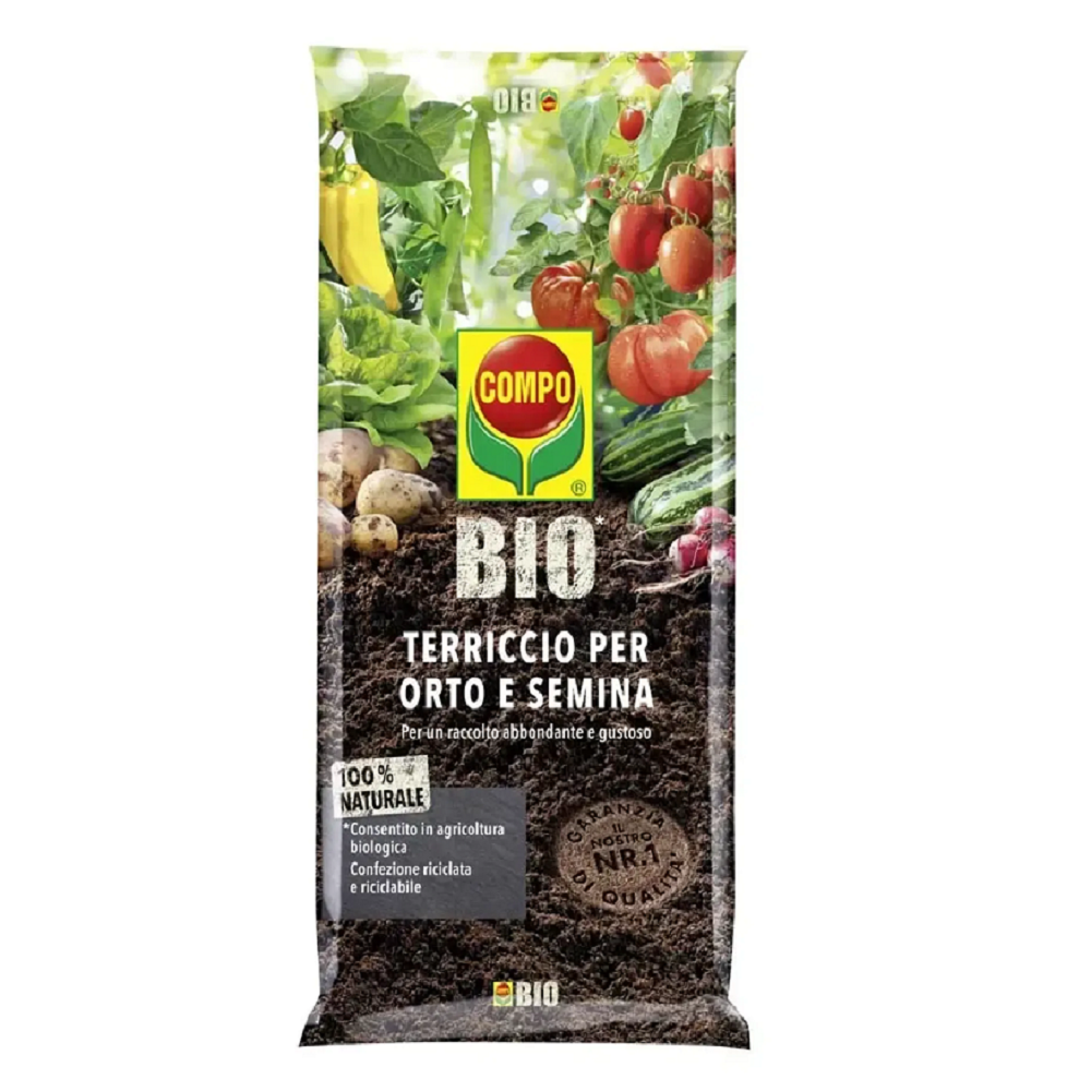 compo terriccio compo bio orto e semina 50 lt ean 4008398315207