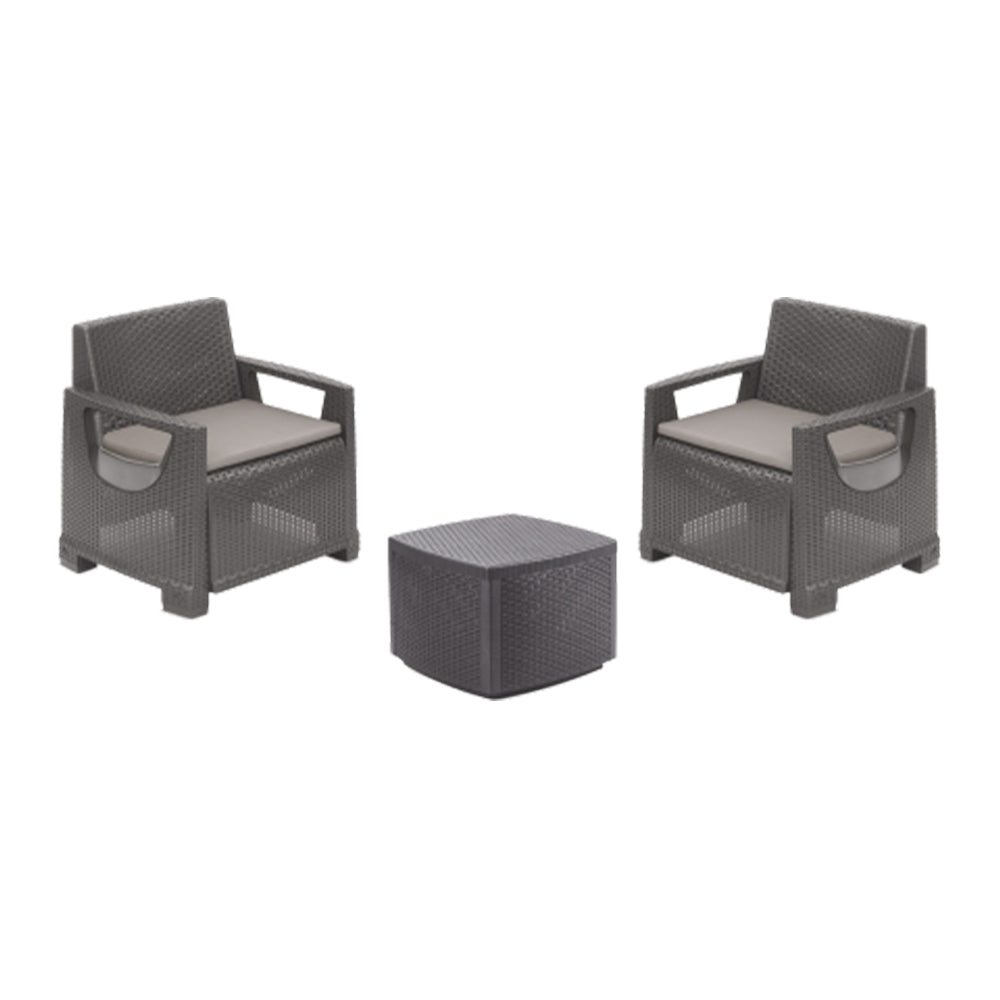 ipae progarden set sorrento rattan antracite 3 pezzi ean 8009271032408