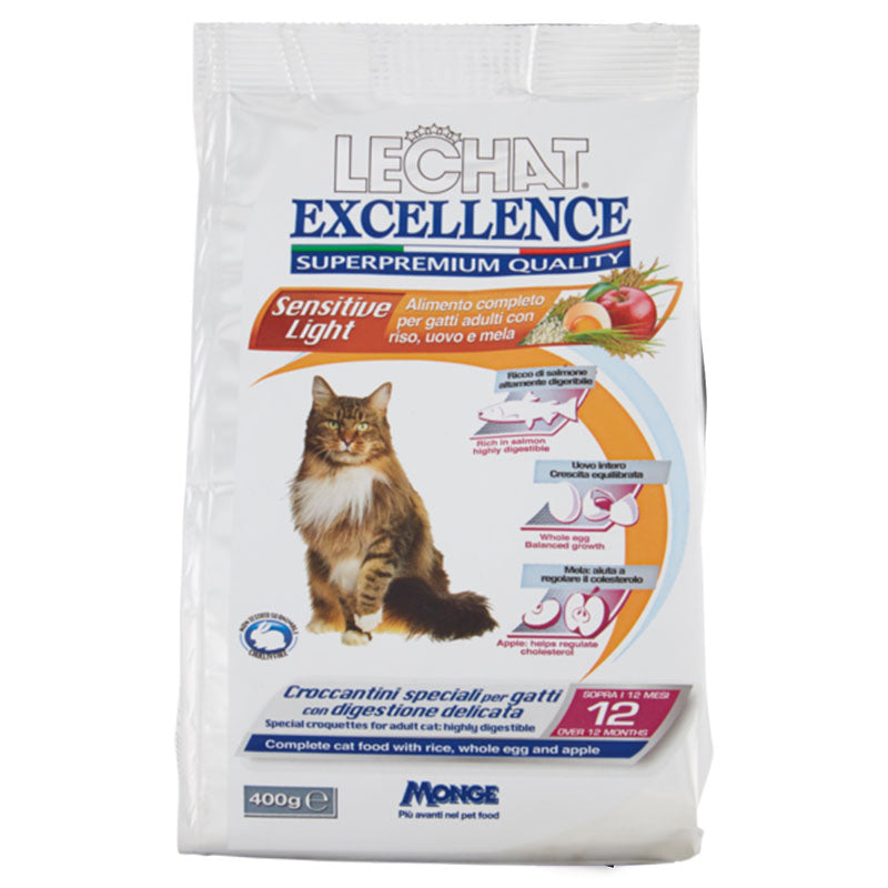 monge croccantini lechat sensitive light 400 gr monge ean 8009470060134