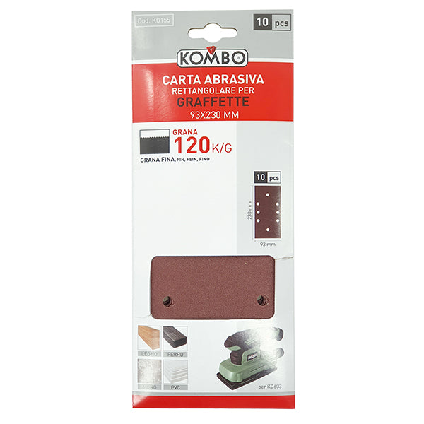 nbr carta abrasiva rettan gr120 10pz ko ean 8053340473869