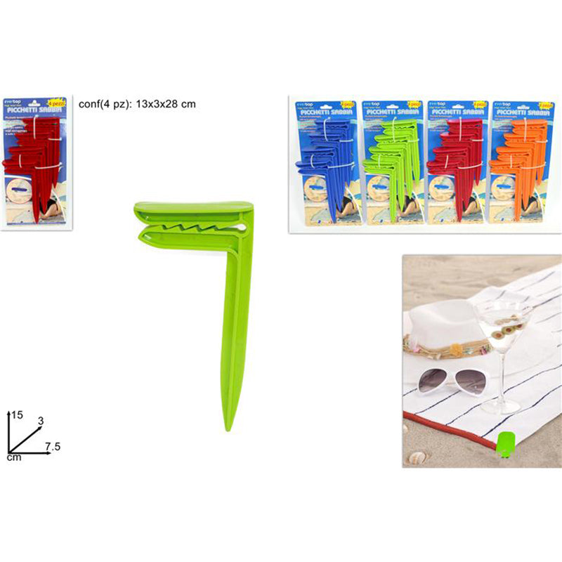 nbr picchetti ferma telo di spiaggia 4pz assortiti ean 8034048248263