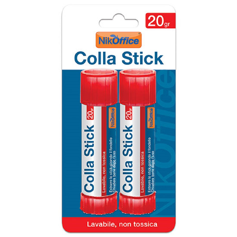 nikoffice colla stick confezione 2 pz x 20 gr ean 8033593021093