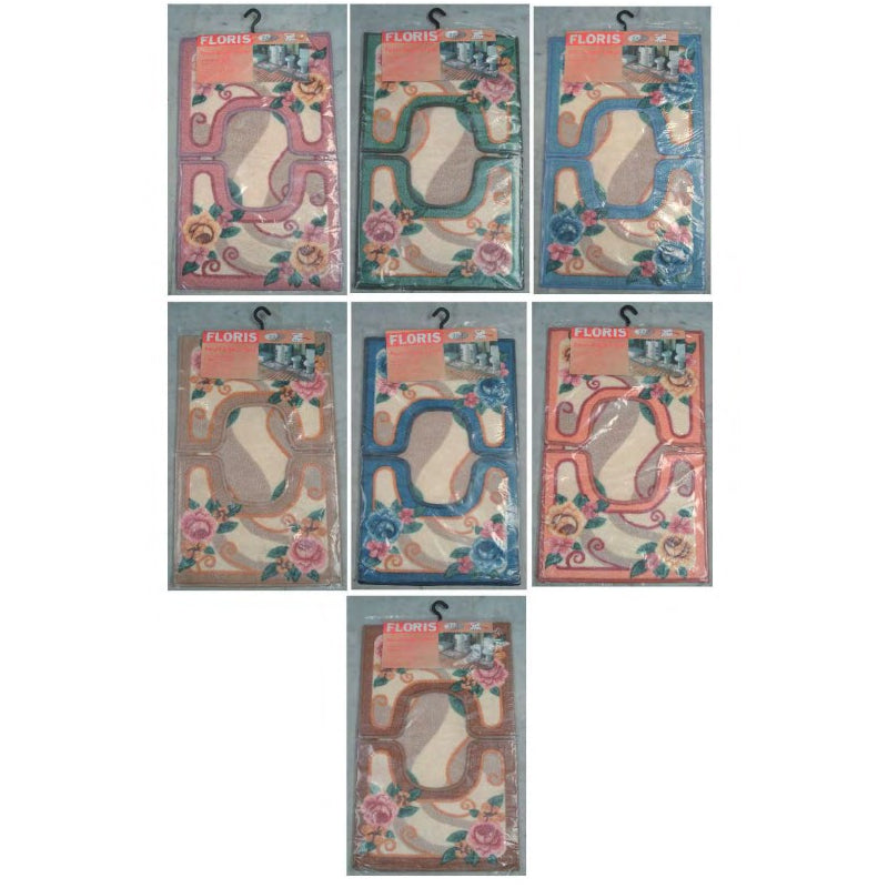 carillo trade parure bagno floris 3 pezzi assortita ean 8032495010396