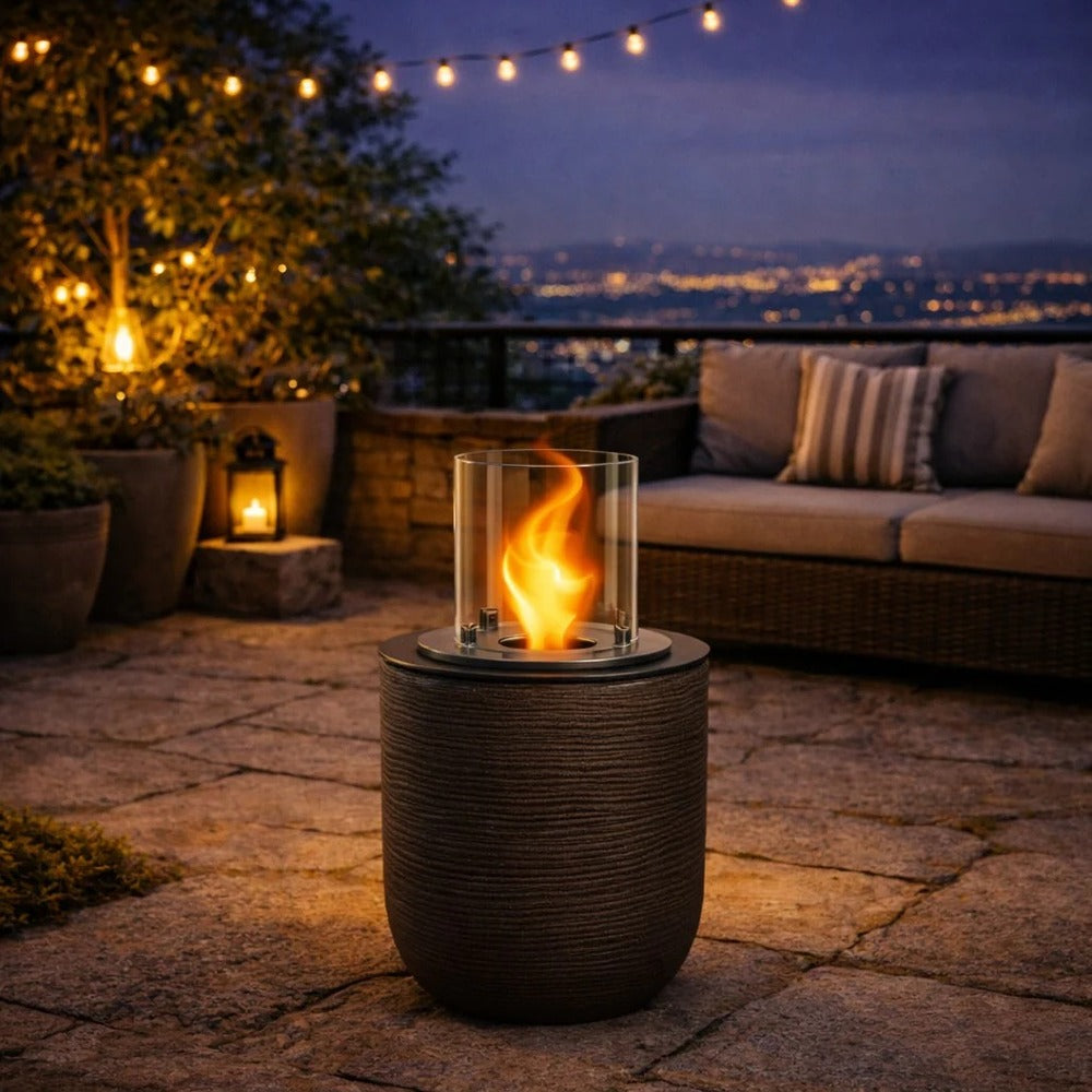 divina fire braciere bioetanolo da terra raffaello marrone ean 8056157806226