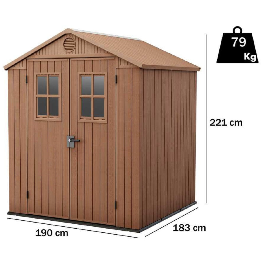 keter casetta darwin evotech marrone 190x183x221 cm ean 7290112637970