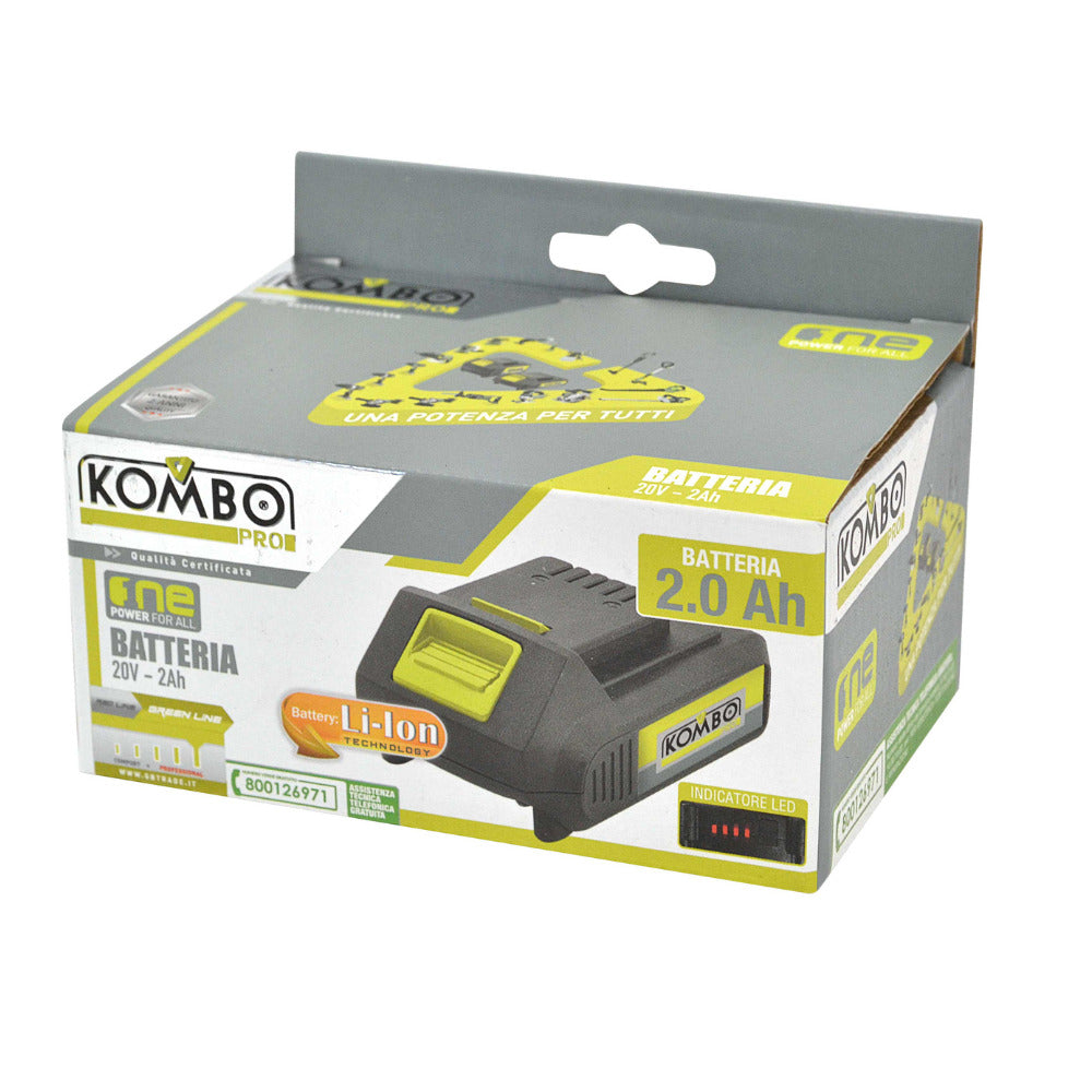 kombo batteria litio 20 volt 2 ah kop21 ean 8054134472587