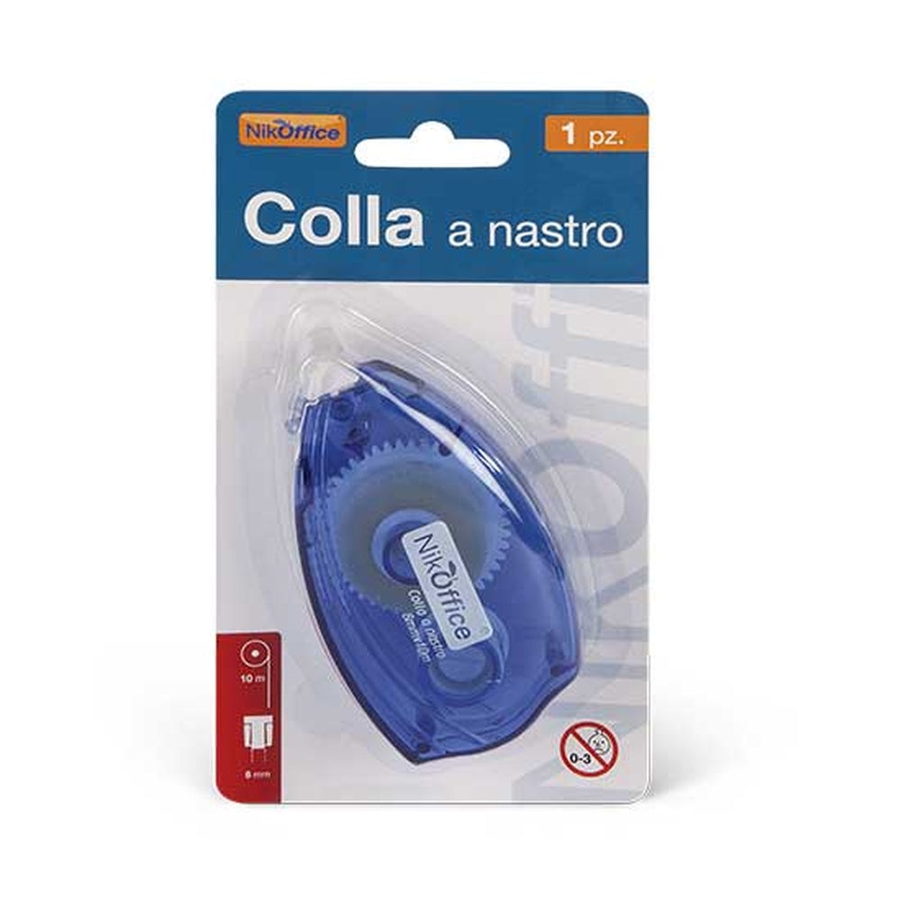 nikoffice colla a nastro 8 mm x 10 mt colori assortiti ean 8033593056170