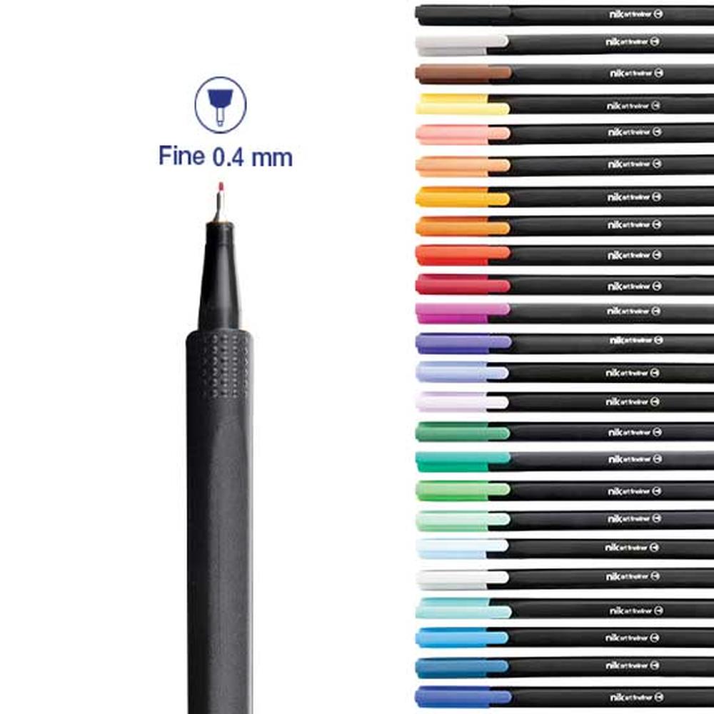 nikoffice fineliner punta fine 04 mm 10 colori assortiti ean 8051818035076