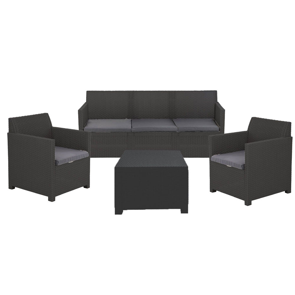 toomax set artemide 2 poltrone 1divano 1 tavolo antracite ean 8009371055239