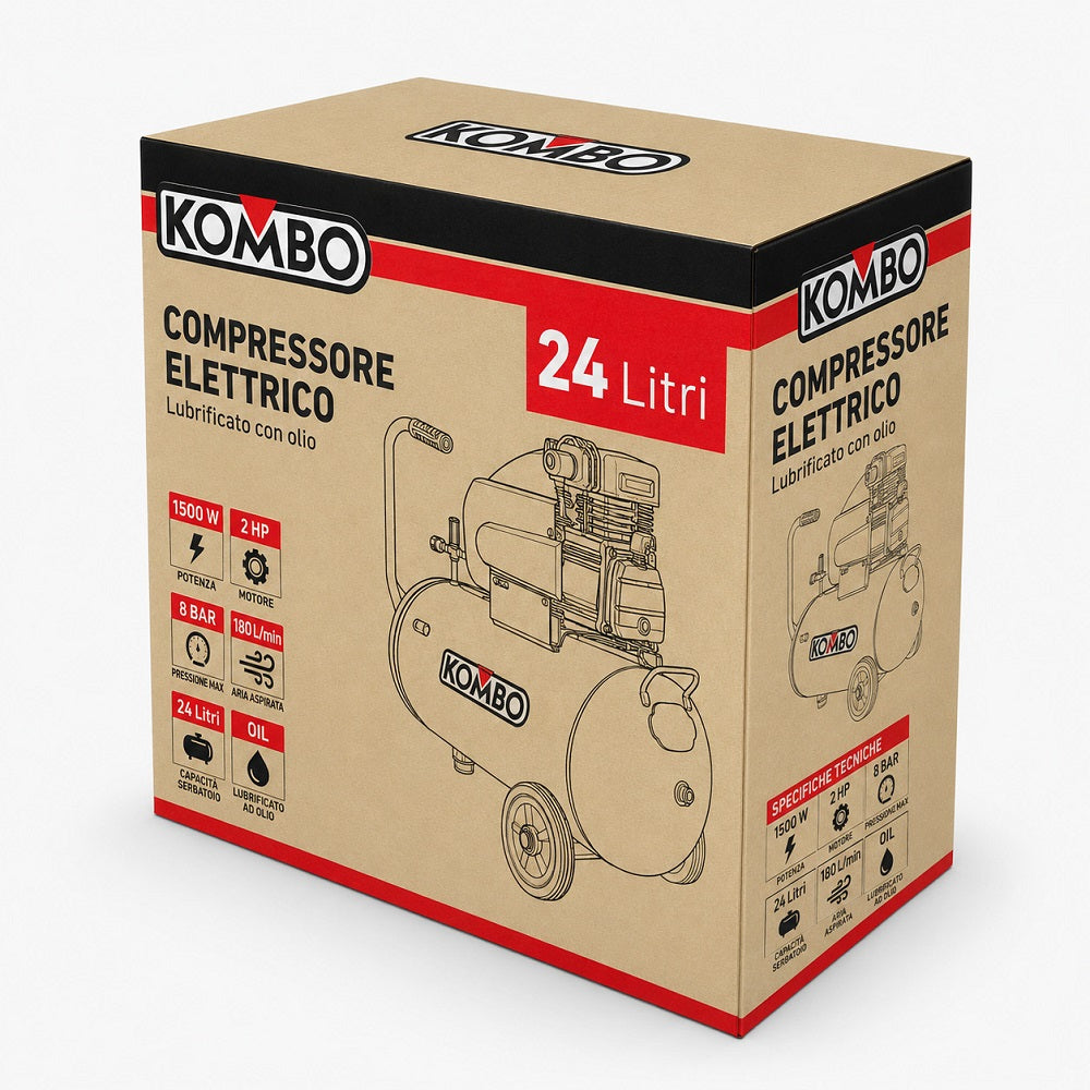 kombo compressore elettrico kombo 24 lt 2 0 hp ean 8053340470110