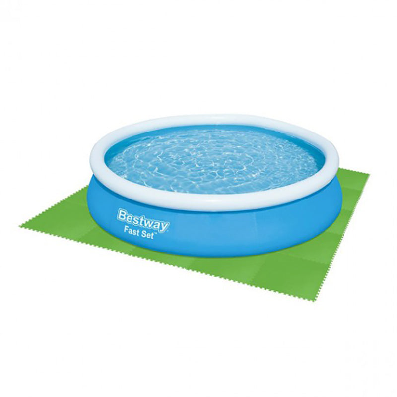 bestway set 9 tappetini base per piscine verdi 78x78cm ean 6942138982879