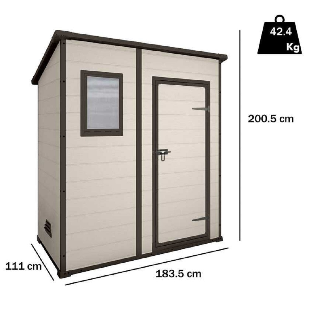 Casetta Manor Pent Beige 183X111X200 cm