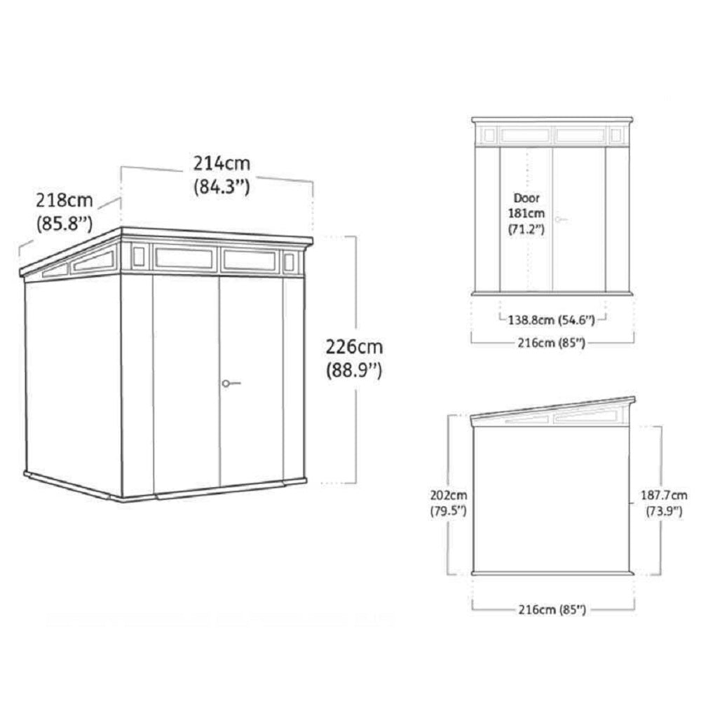Casetta Artisan Duotech Grigio 214x218x226 Cm