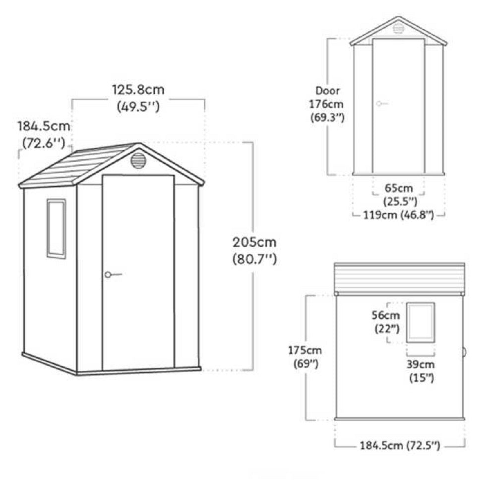 Casetta Darwin Evotech Marrone 126x185x205 Cm