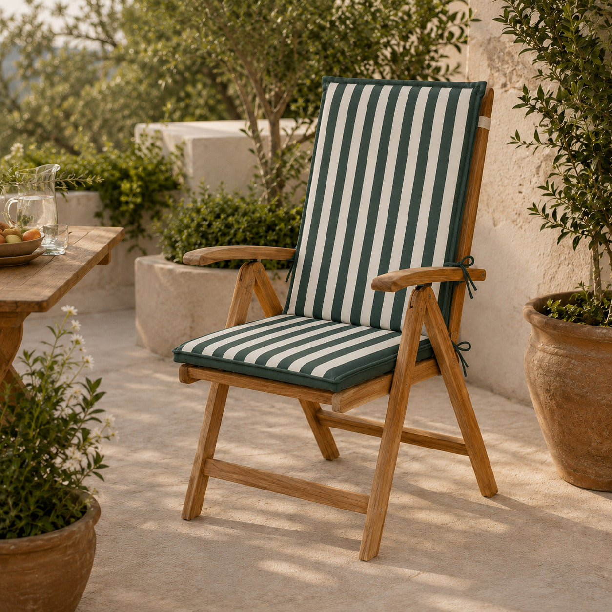 Cuscino Tommy 110x44xh.4 Cm Bianco E Verde