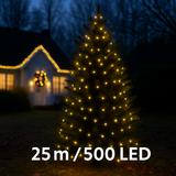 Luci Filo Trasparente 500led Esterno Bianca Calda