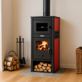 Stufa A Legna Livigno Rossa 12 Kw