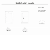 Armadietto Scaroiera Scilla 1 Anta E 1 Cassetto