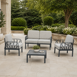 Set Salina 1 Sofa +2 Poltrone +1 Tavolo Antracite