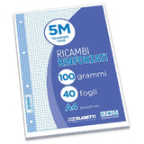 blasetti fogli di ricambio a4 confezione 40fg 100 gr 5 mm ean 8007057237672