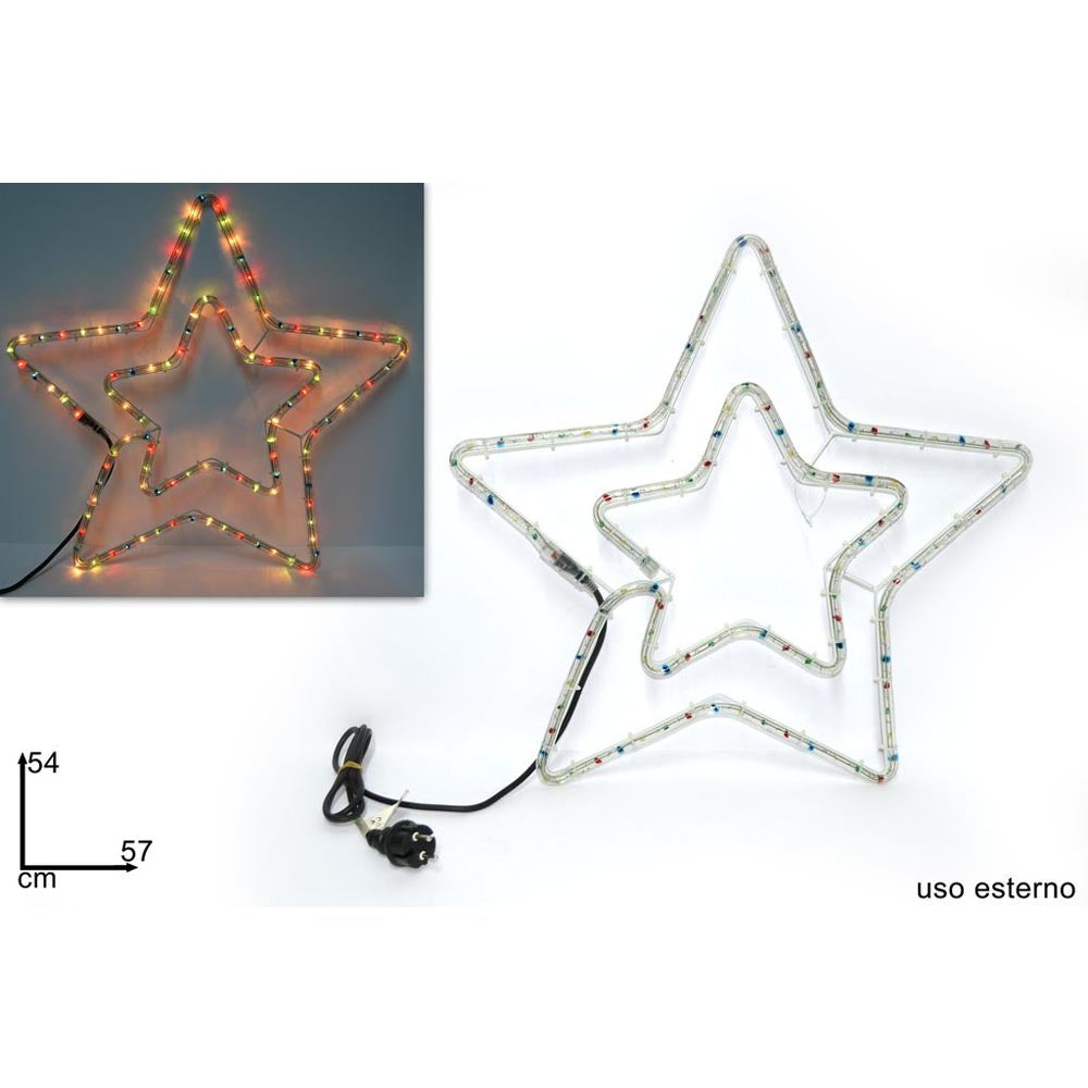 christmas doppia stella luminosa multicolor ean 8027501757334