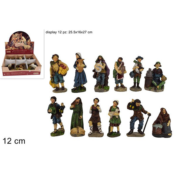 christmas pastori 12 cm 12 modelli per presepe ean 8033113170782