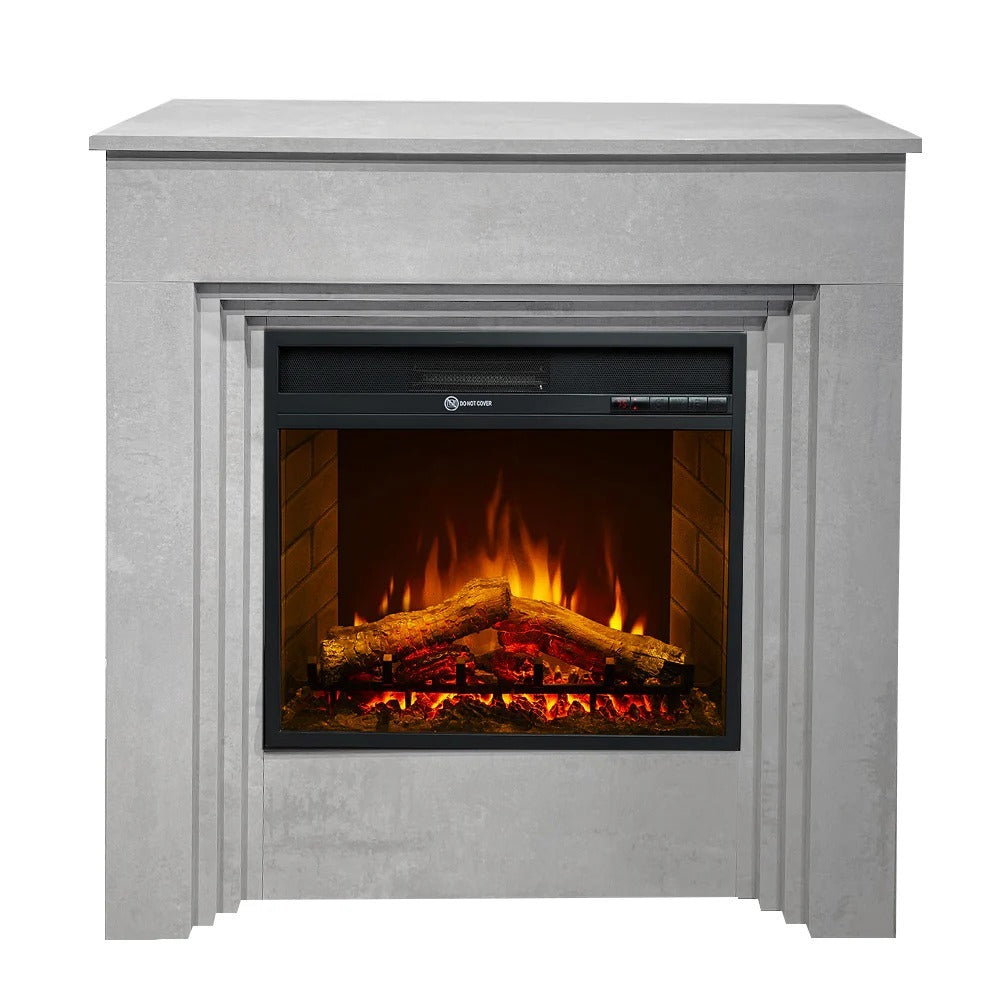 divina fire camino elettrico da terra bellini legno cemento ean 8056157809128