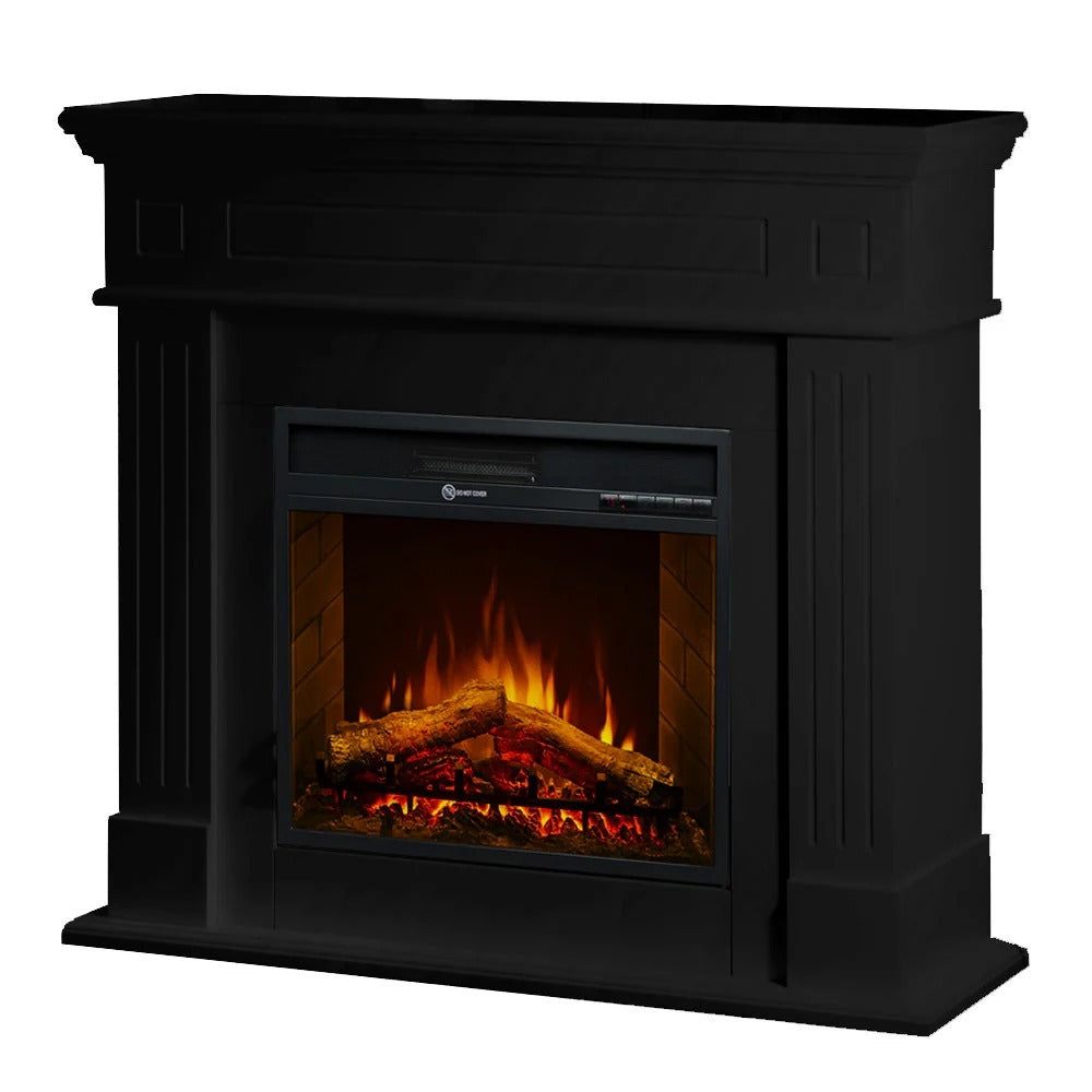 divina fire camino elettrico da terra cambridge legno nero ean 8056157809098