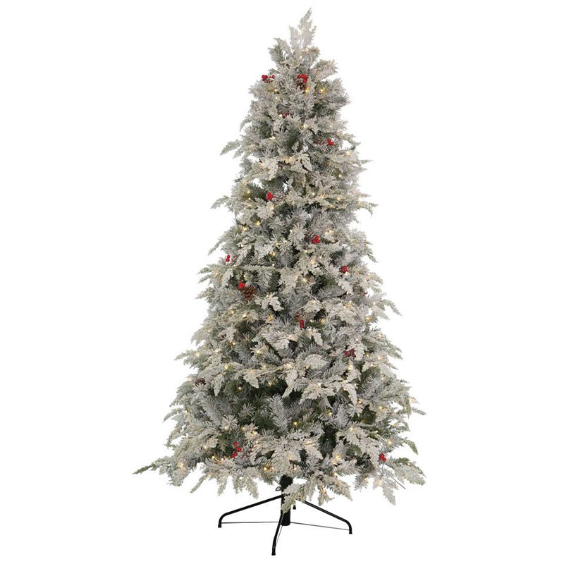 immagine-1-flora-albero-di-natale-sole-230-cm-floccato-con-led-ean-8009534105467