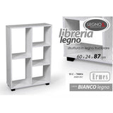gicos libreria ermes 60x24x87cm bianco ean 8025569750854