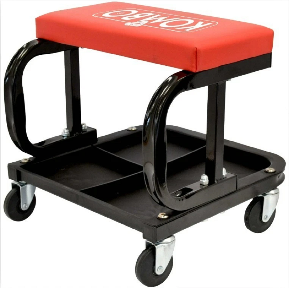 kombo sgabello officina imbottito con ruote e vaschetta ean 8055384194250
