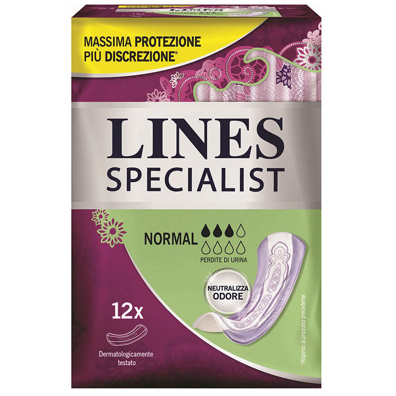 immagine-1-lines-assorbenti-12-pz-specialist-normal-lines-ean-8001090541253