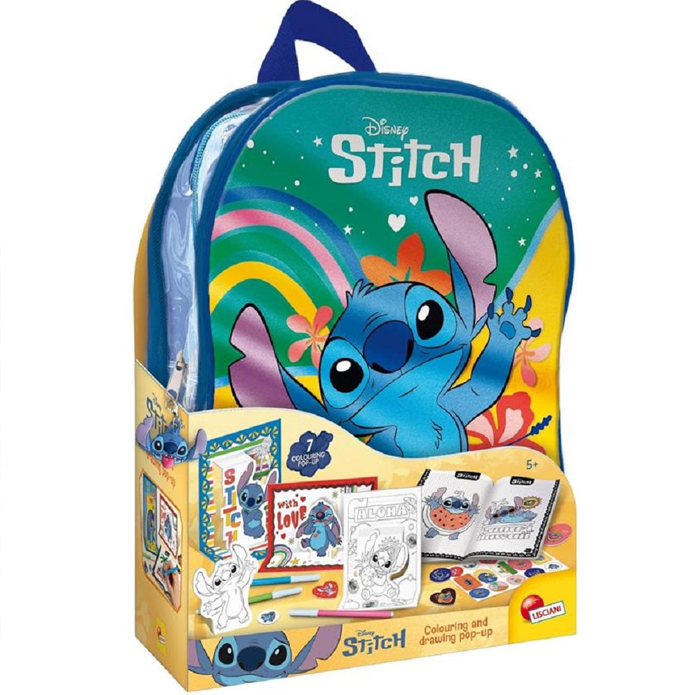 lisciani zainetto stitch da colorare stickers ean 8008324110674