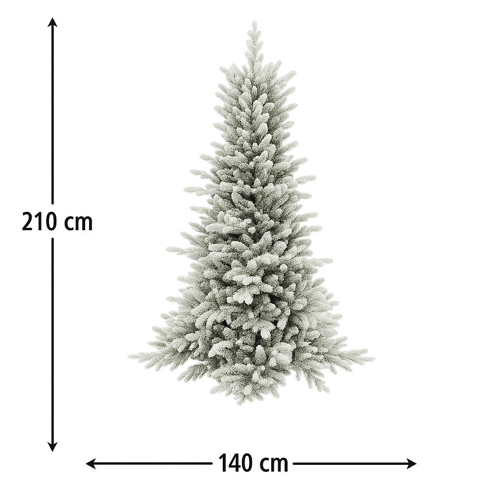 mercury albero di natale artificiale lapponia 210 cm neve ean 8056001180953