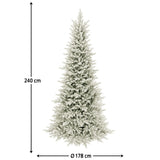 mercury albero di natale artificiale lapponia 240 cm neve ean 8056001180960