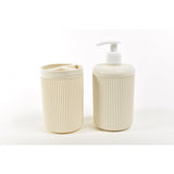 mercury set da bagno in plastica 2 pezzi beige 19x9x18cm ean 8034052727464