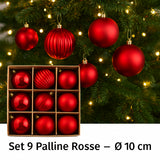 nbr pallina di natale rossa 10 cm conf 9pz 3 decori ean 9972016912176