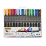 nikoffice fineliner punta fine 04 mm confezione 24 colori ean 8051818035106