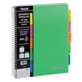 nikoffice maxi quaderno spiralato a4 con divisori 100 ff 1r ean 8051818022281