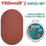 total carta vetrata circolare per levigatrice orbitale set 50 pz ean 6942210220806