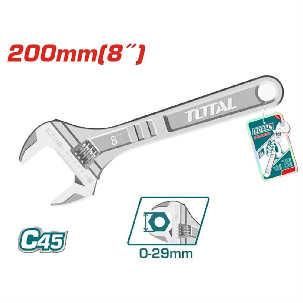 total chiave regolabile a rullino total 20 cm ean 6925582168099