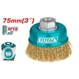 total spazzola a tazza in ottone total 75 mm perno m14 ean 6925582170764