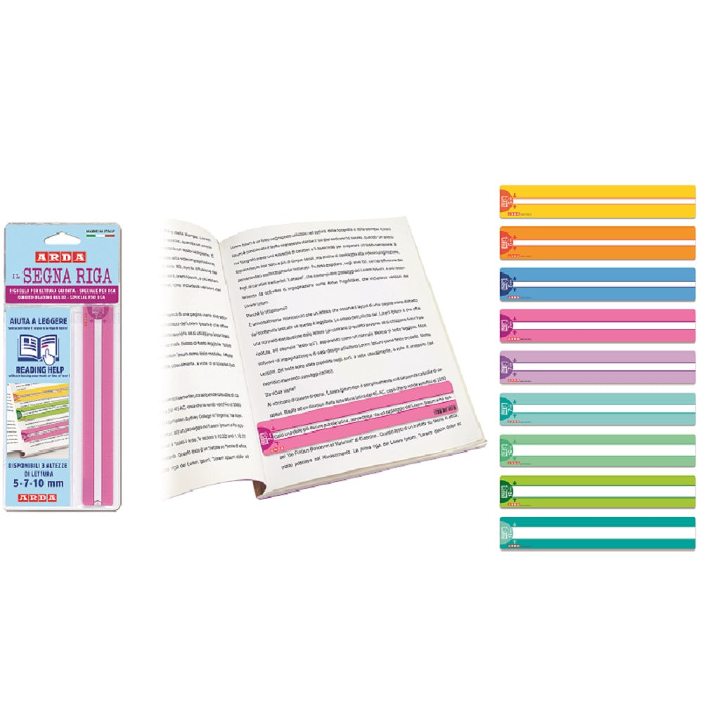 arda righello segna riga lettura guidata colori assortiti ean 8003438032065
