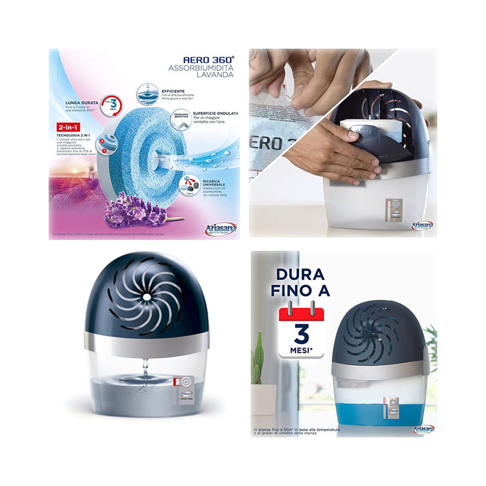 ariasana kit ariasana aereo 360 1 ricarica lavanda 450gr ean 8004630921799