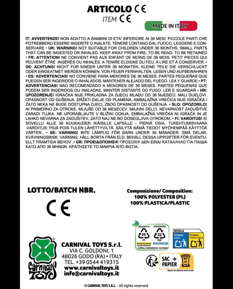 carnival toys coriandoli bianchi 250 gr in busta ean 8004761043339