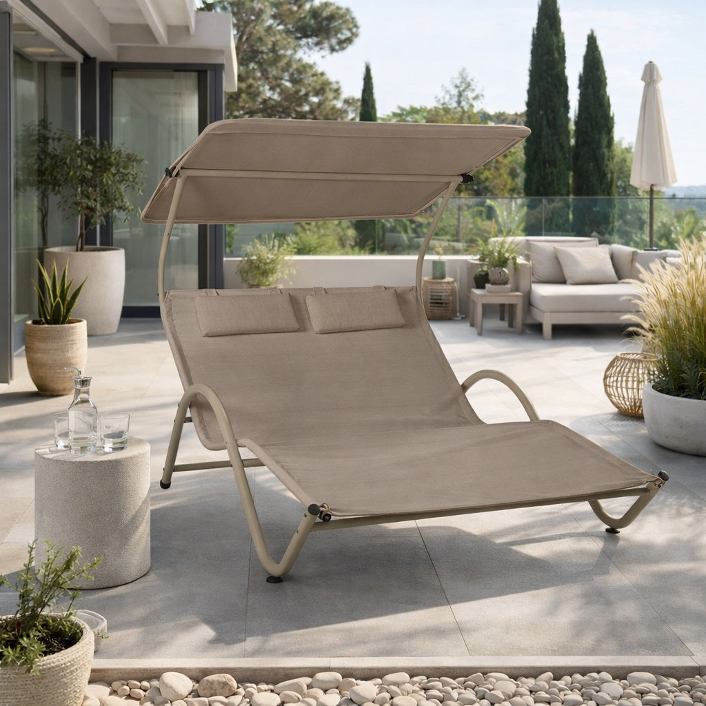 coveri lettino lounge 2 posti tortora 200x145x135 cm ean 8024972151371