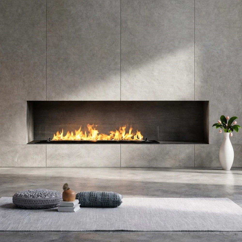 divina fire bruciatore bioetanolo da incasso 100 cm inoxvetro ean 8056157806066