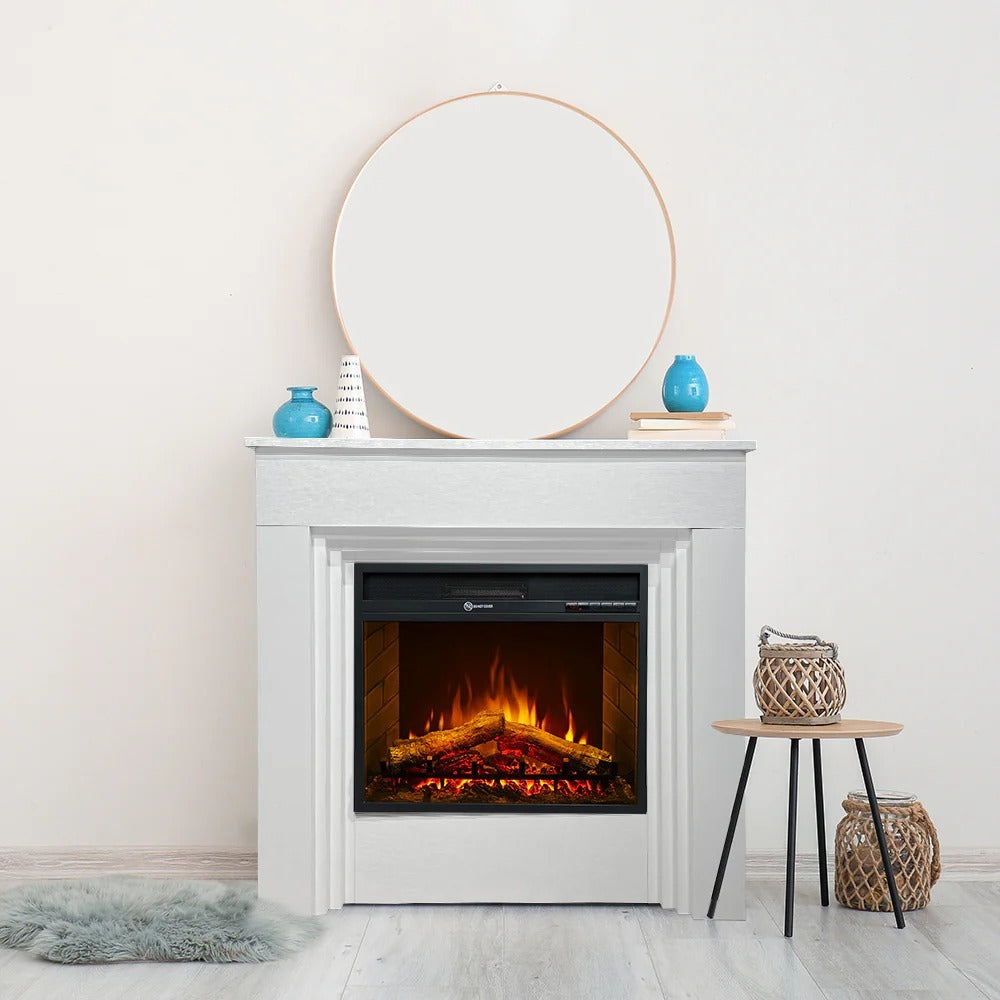 divina fire camino elettrico da terra bellini legno bianco ean 8056157809104
